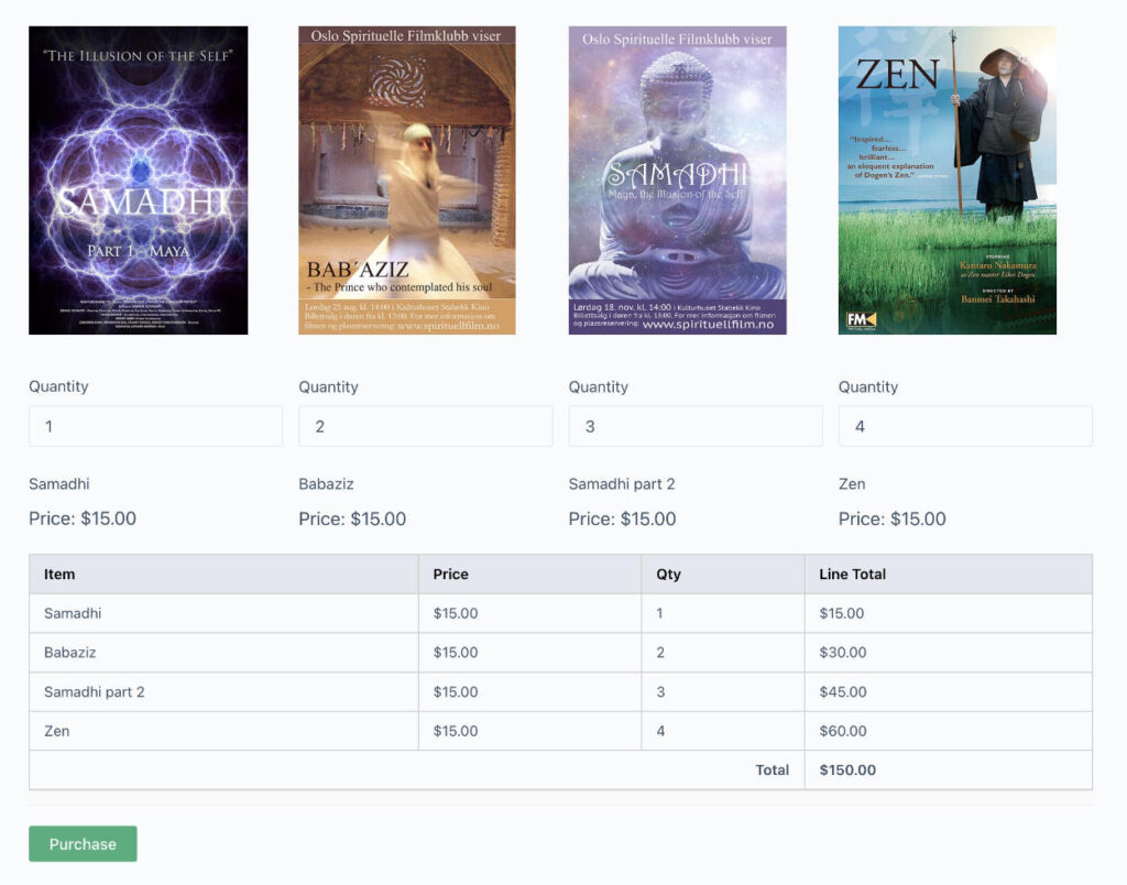 A movie order forms Fluent Forms Pro WordPress plugin