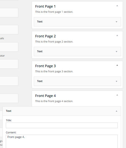 Genesis Altitude Pro Widget sections.