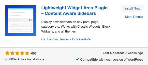 Content Aware Sidebars WordPress plugin