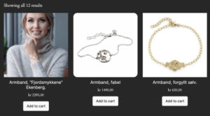 Gullhuset WooCommerce products archive page