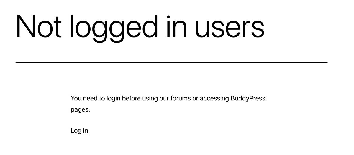 Redirect not logged in users who click BuddyPress or bbPress links.