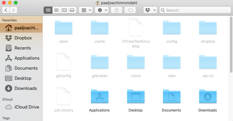 osx show files