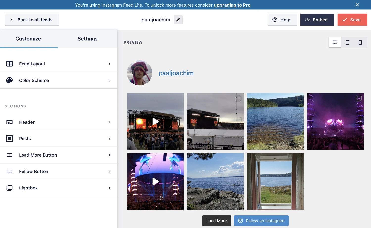 Smash Balloon Instagram Social Media Feed WordPress plugin