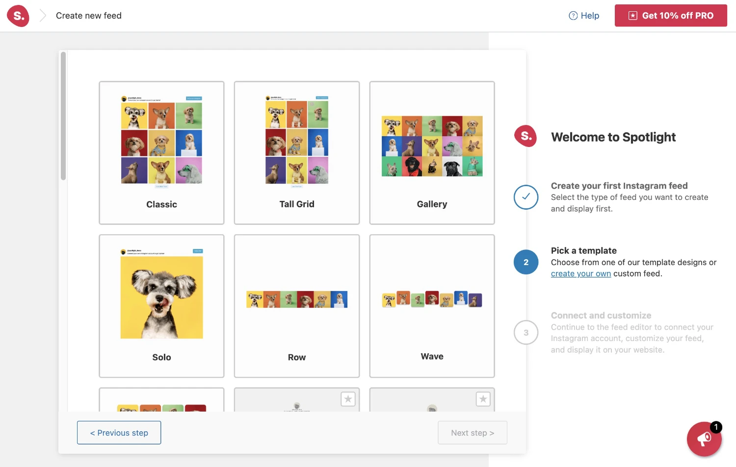 Spotlight Social Media Feeds WordPress plugin