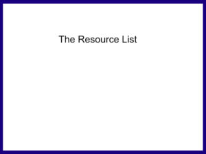 The-Resource-List