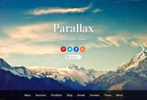 Themify Parallax theme frontpage