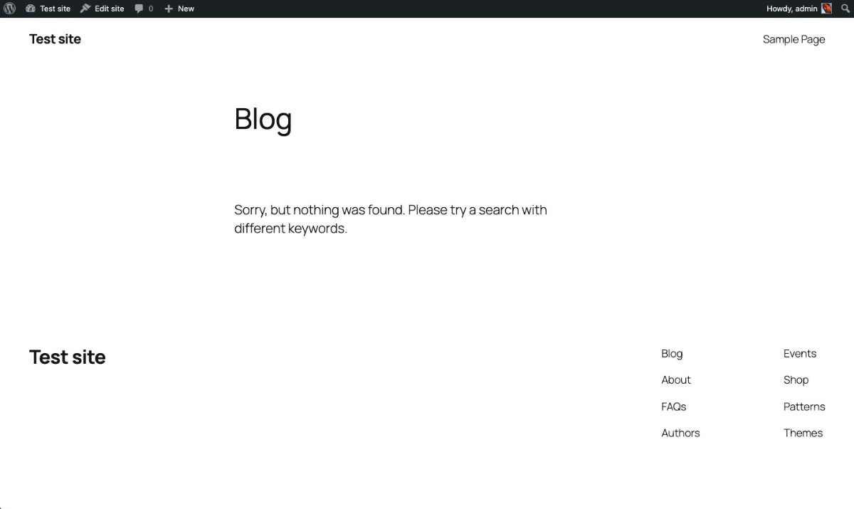 WordPress Blog frontend